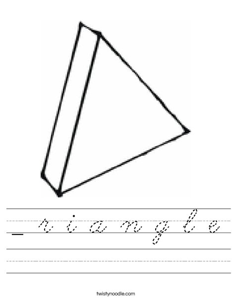 3 Dimensional Triangle Worksheet