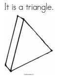 It is a triangle. Coloring Page