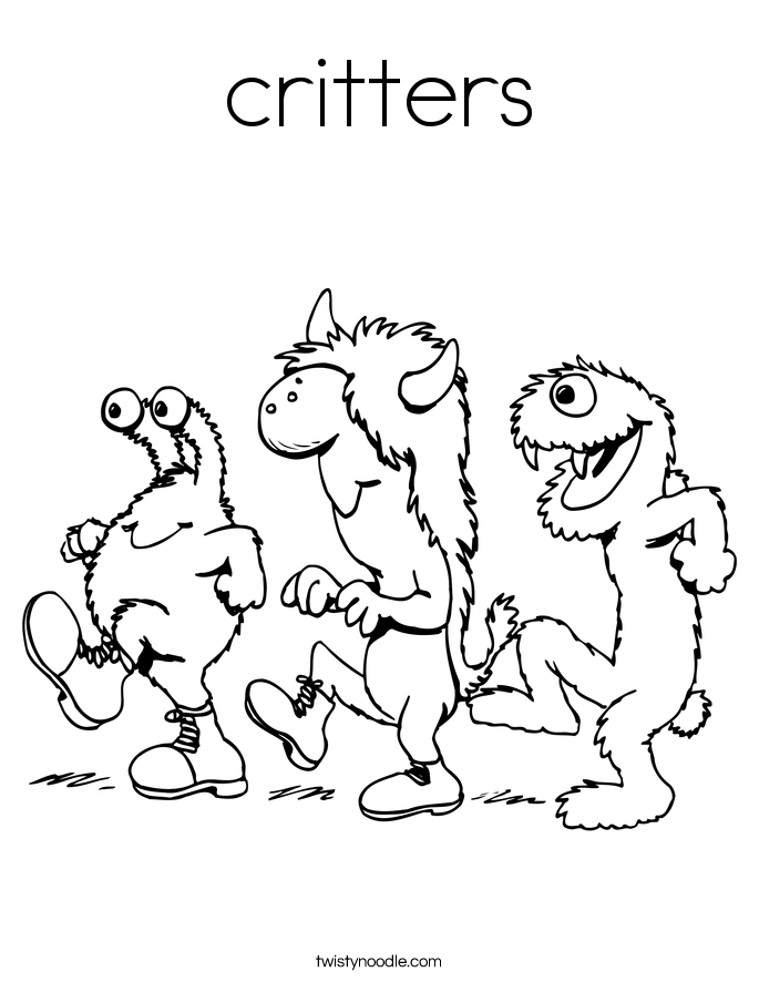 critters Coloring Page