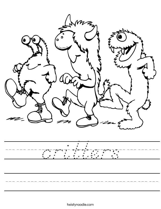 critters Worksheet