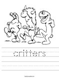critters Worksheet