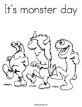 It's monster day Coloring Page