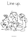Line up. Coloring Page