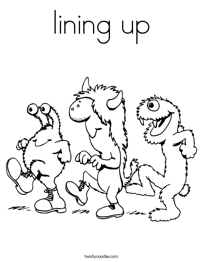 lining up Coloring Page