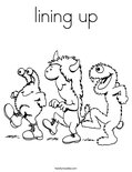 lining up Coloring Page