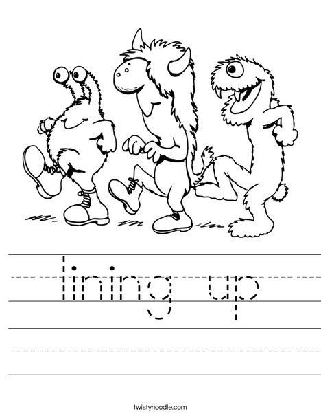 3 Monsters Walking Worksheet