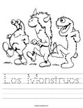 Los Monstruos Worksheet