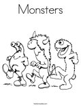 Monsters Coloring Page