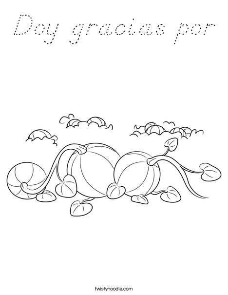 3 Pumpkins Coloring Page