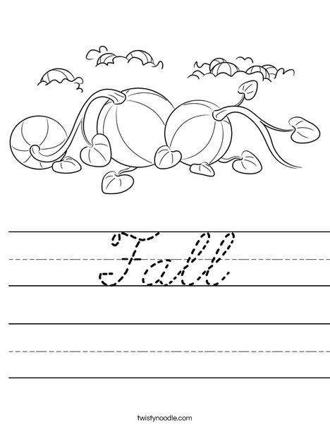 3 Pumpkins Worksheet