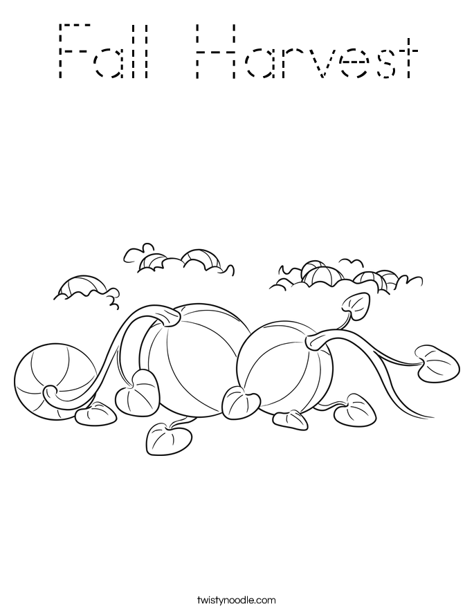 Fall Harvest Coloring Page