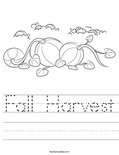 Fall Harvest Worksheet