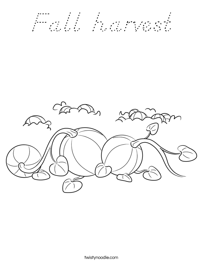 Fall harvest Coloring Page