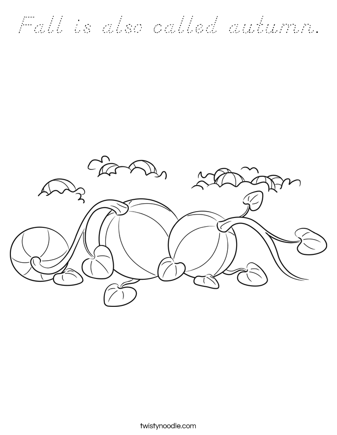 Fall is also called autumn. Coloring Page