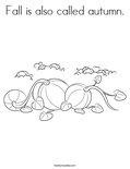 Fall is also called autumn.Coloring Page