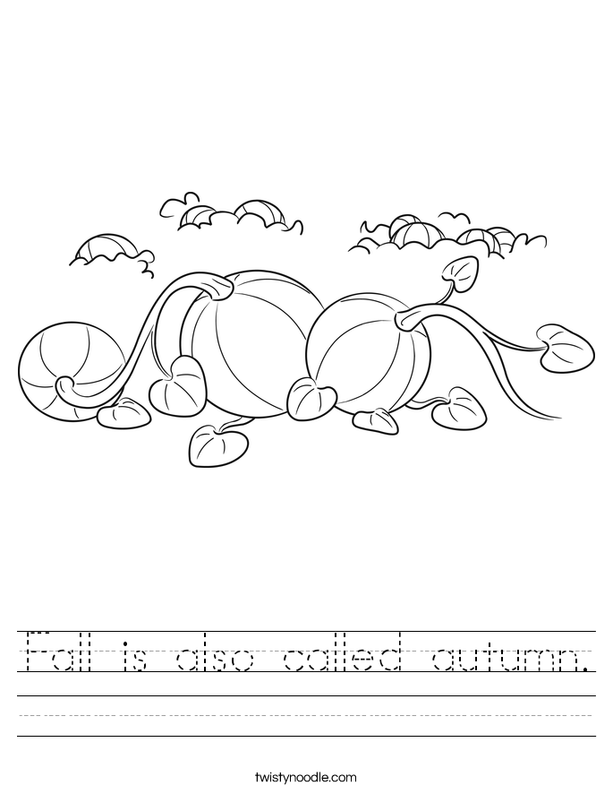 Fall is also called autumn. Worksheet