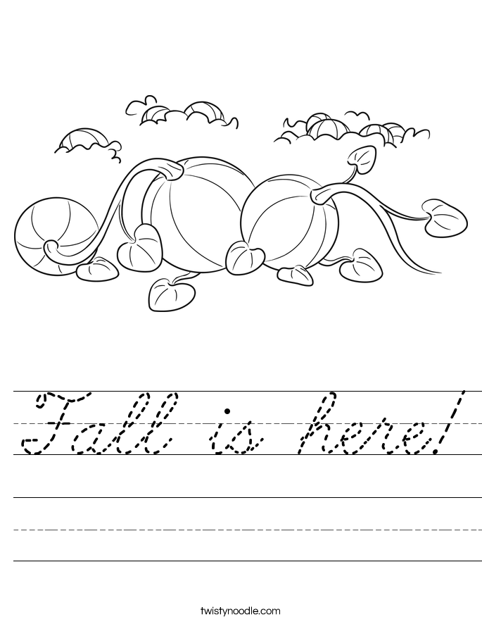 Fall is here! Worksheet