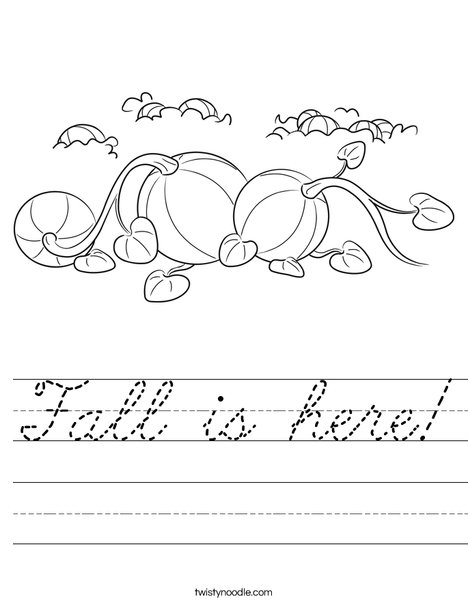 3 Pumpkins Worksheet