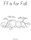 Ff is for Fall Coloring Page