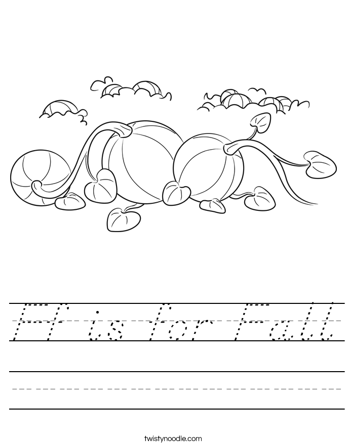 Ff is for Fall Worksheet
