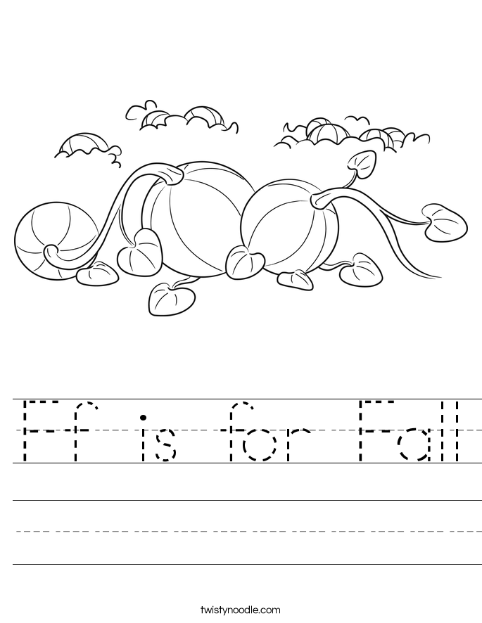 Ff is for Fall Worksheet