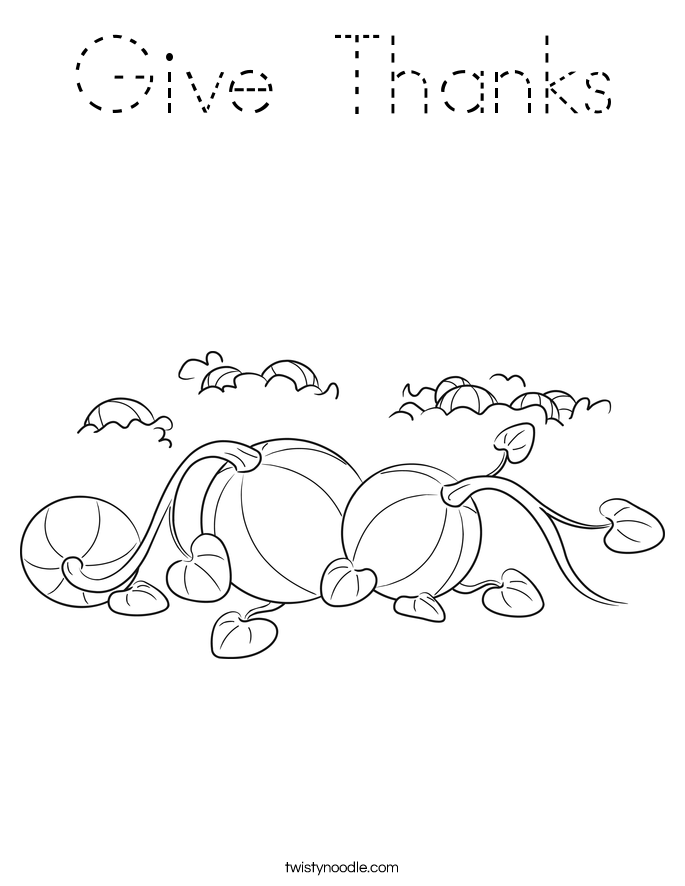 Give Thanks Coloring Page