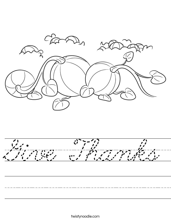 Give Thanks Worksheet