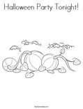 Halloween Party Tonight! Coloring Page
