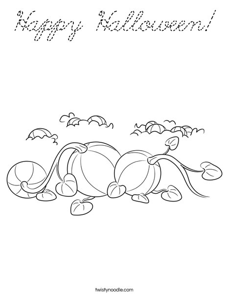 3 Pumpkins Coloring Page