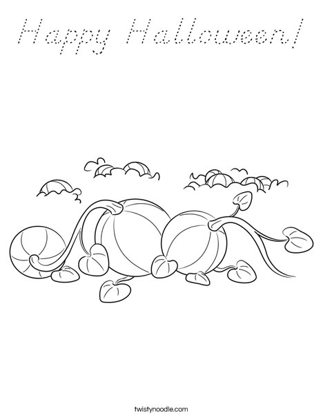 3 Pumpkins Coloring Page