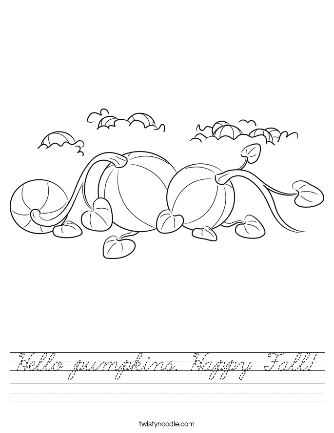 Hello pumpkins. Happy Fall! Worksheet