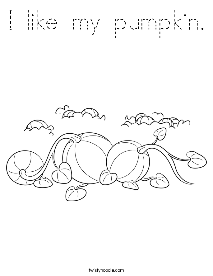 I like my pumpkin. Coloring Page