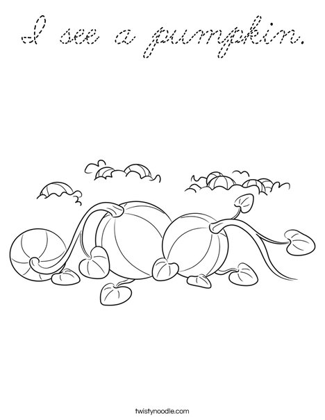 3 Pumpkins Coloring Page