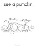 I see a pumpkin. Coloring Page