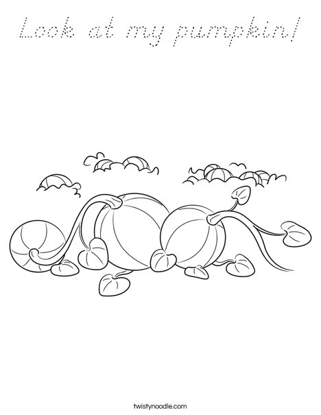 3 Pumpkins Coloring Page