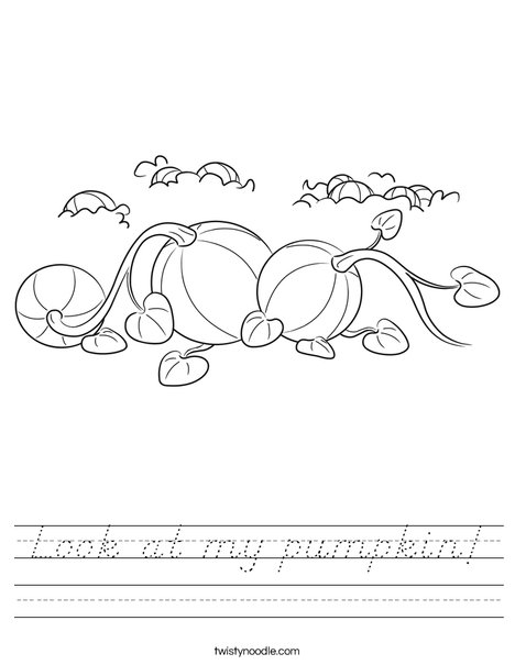 3 Pumpkins Worksheet