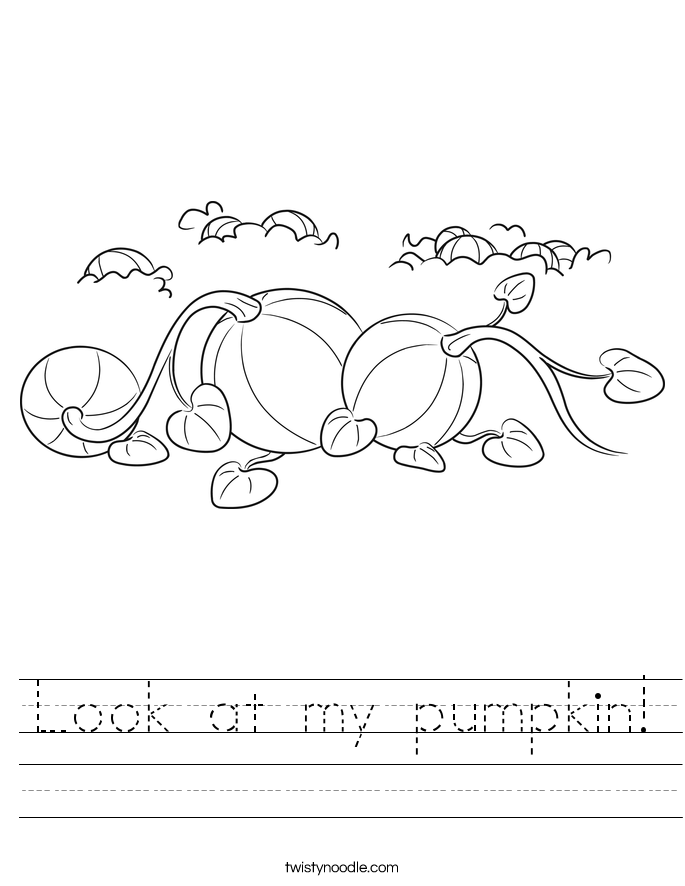 Look at my pumpkin! Worksheet