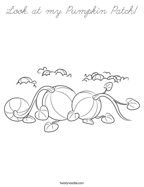 3 Pumpkins Coloring Page