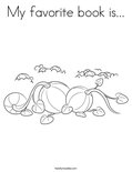 My favorite book is... Coloring Page