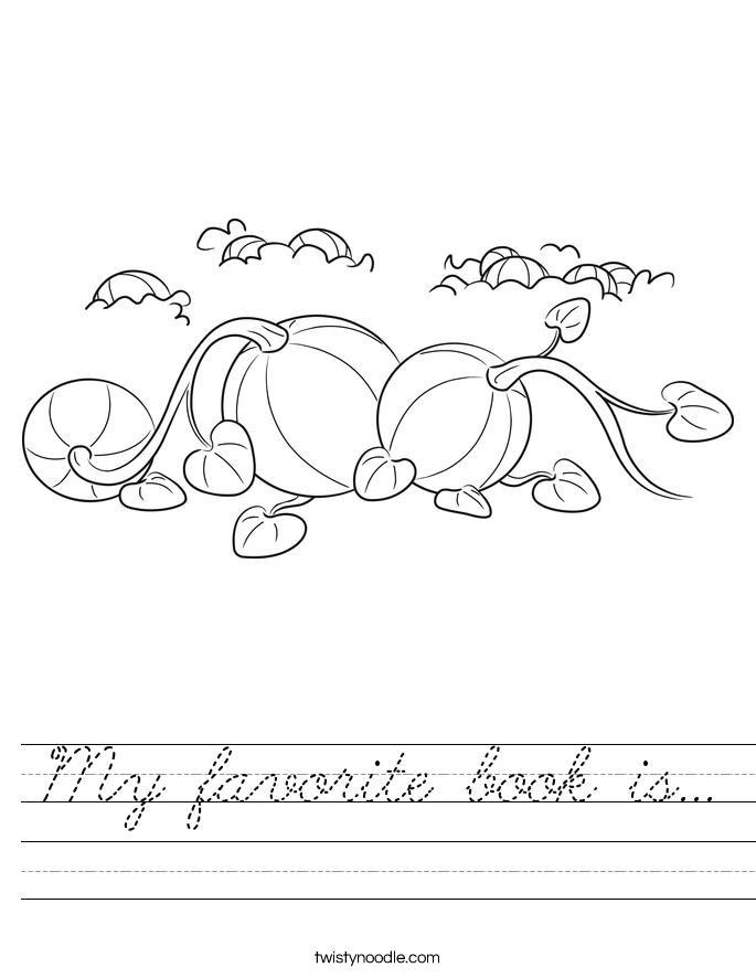 My favorite book is... Worksheet
