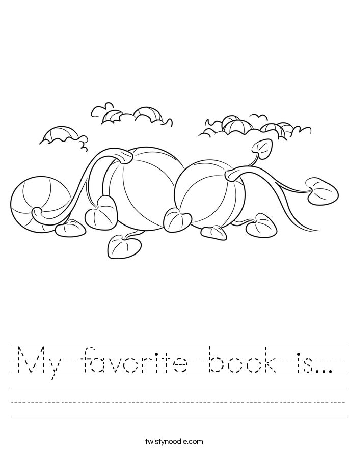 My favorite book is... Worksheet