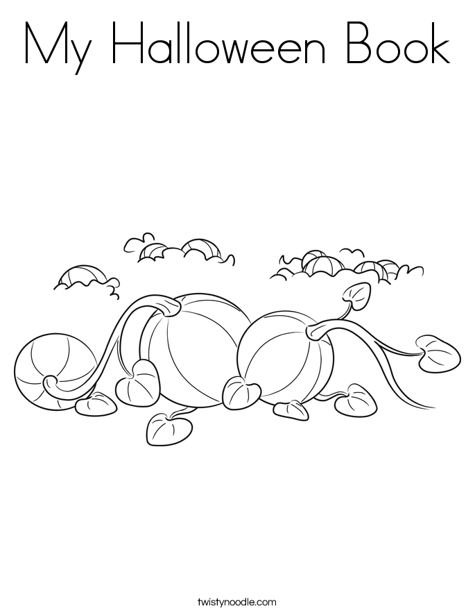My Halloween Book Coloring Page