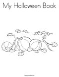 My Halloween Book Coloring Page