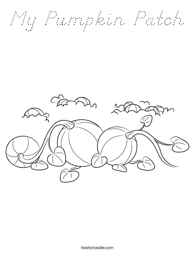 My Pumpkin Patch Coloring Page