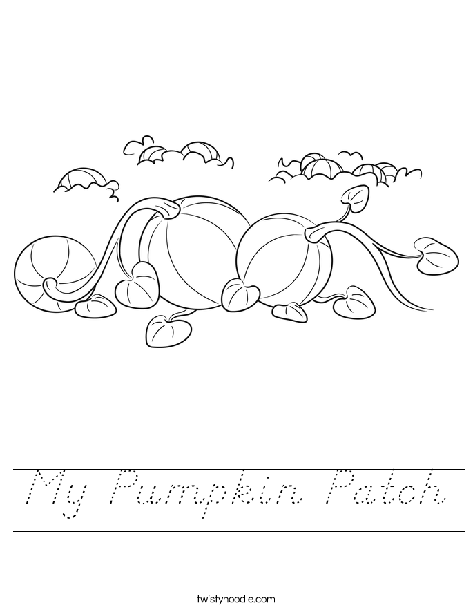 My Pumpkin Patch Worksheet