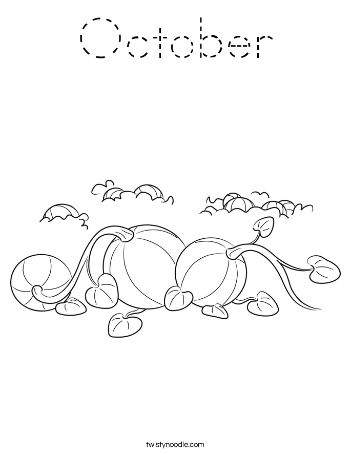 October Coloring Page