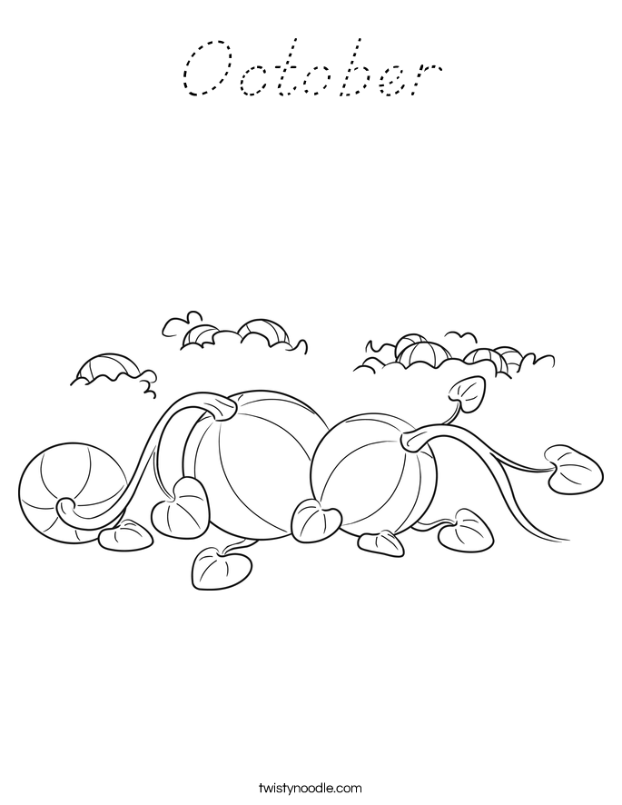 October Coloring Page