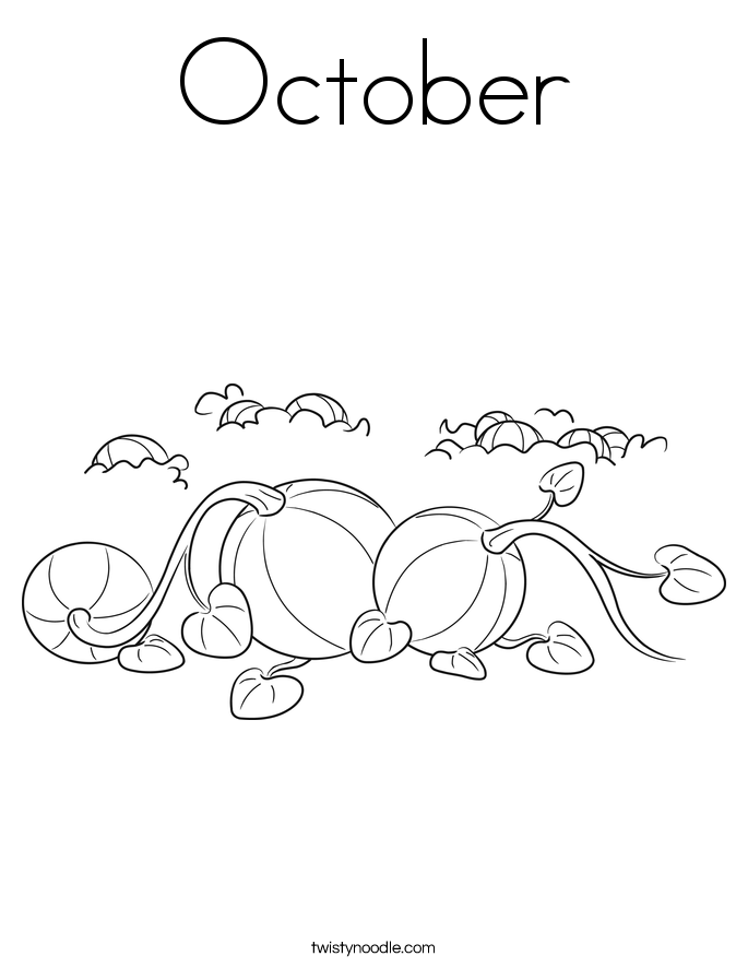 October Coloring Page