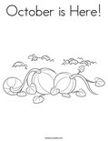 October is Here! Coloring Page