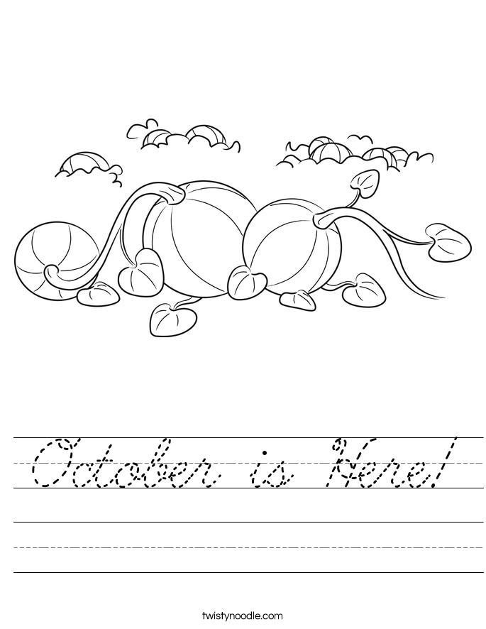 October is Here! Worksheet